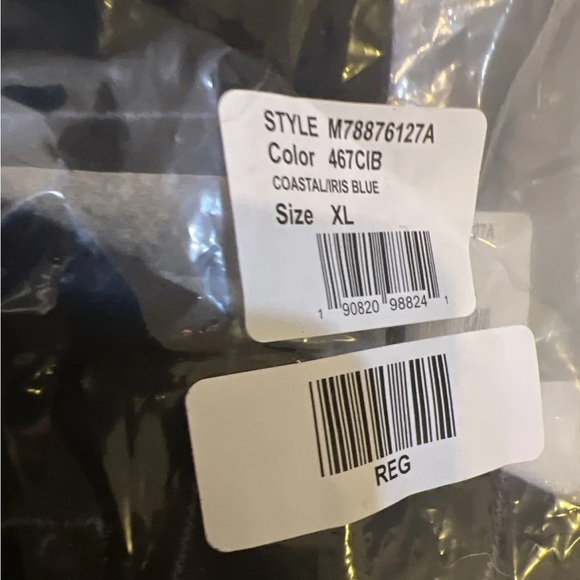 Vince Men's Boiled 100% Cashmere Stripe Long Sleeve Navy Blue Crew Sweater XL - Picture 9 of 14